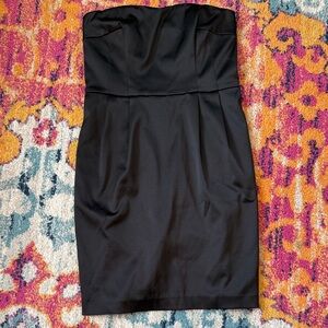 Express Black Strapless Dress